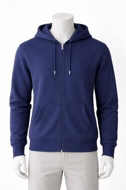 LCKR Mens Blue Zip Up Hoodie Size S Sweatshirt Full Zip Jacket Fleece Pullover